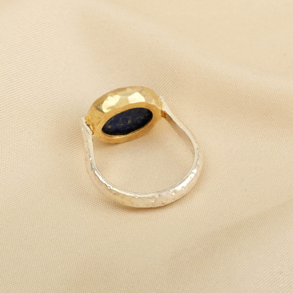 Amazonite and Blue Sapphire Rings in Sterling Silver - La Vitá Jewels