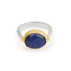 Amazonite and Blue Sapphire Rings in Sterling Silver - La Vitá Jewels