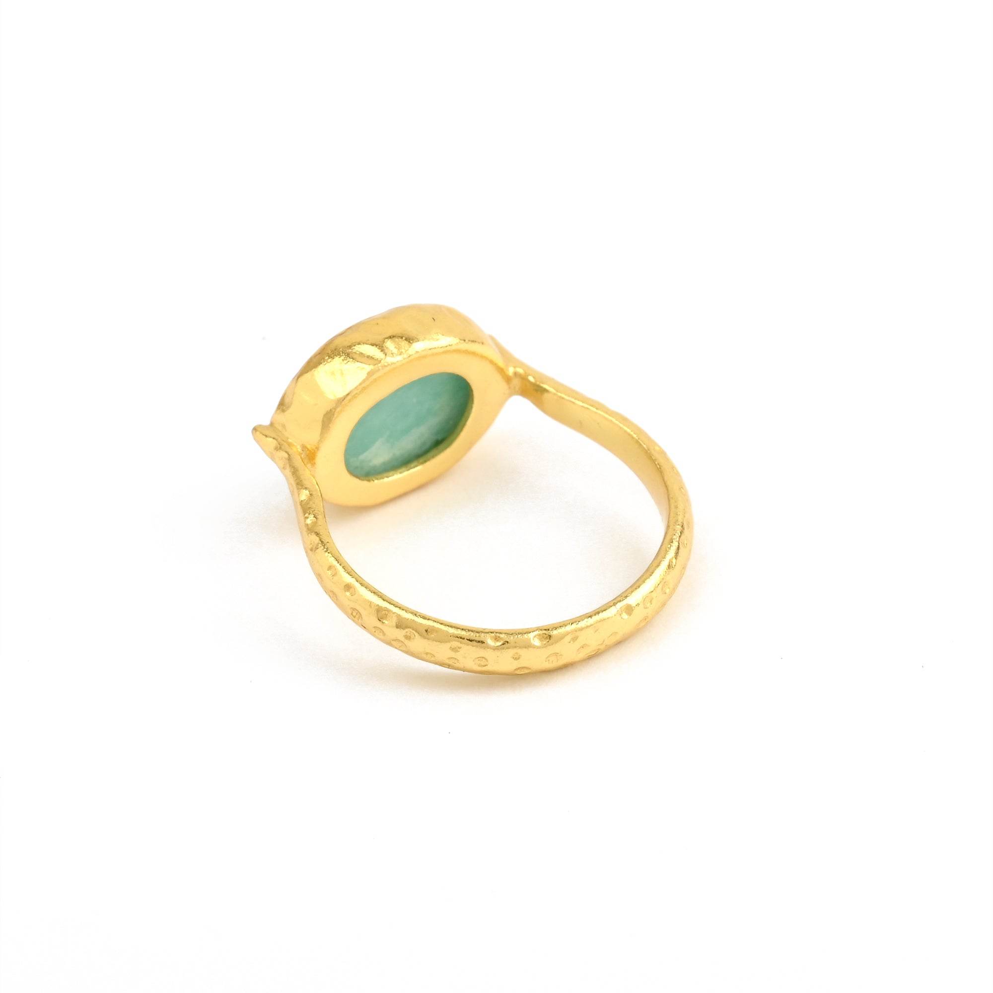 Amazonite and Blue Sapphire Rings in Sterling Silver - La Vitá Jewels