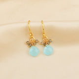 Aqua Chalcedony with Labradorite Earrings