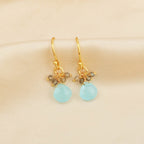Aqua Chalcedony with Labradorite Beads Earring - La Vitá Jewels
