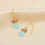 Aqua Chalcedony with Labradorite Beads Earring - La Vitá Jewels
