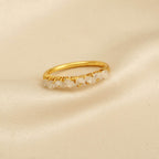 Labradorite, Citrine, Pyrite and Ruby Beaded Rings - La Vitá Jewels