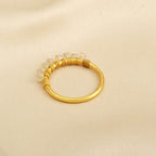 Labradorite, Citrine, Pyrite and Ruby Beaded Rings - La Vitá Jewels