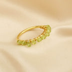 Labradorite, Citrine, Pyrite and Ruby Beaded Rings - La Vitá Jewels