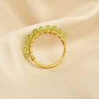 Labradorite, Citrine, Pyrite and Ruby Beaded Rings - La Vitá Jewels