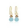 Aqua Chalcedony with Labradorite Beads Earring - La Vitá Jewels