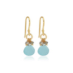 Aqua Chalcedony with Labradorite Beads Earring - La Vitá Jewels