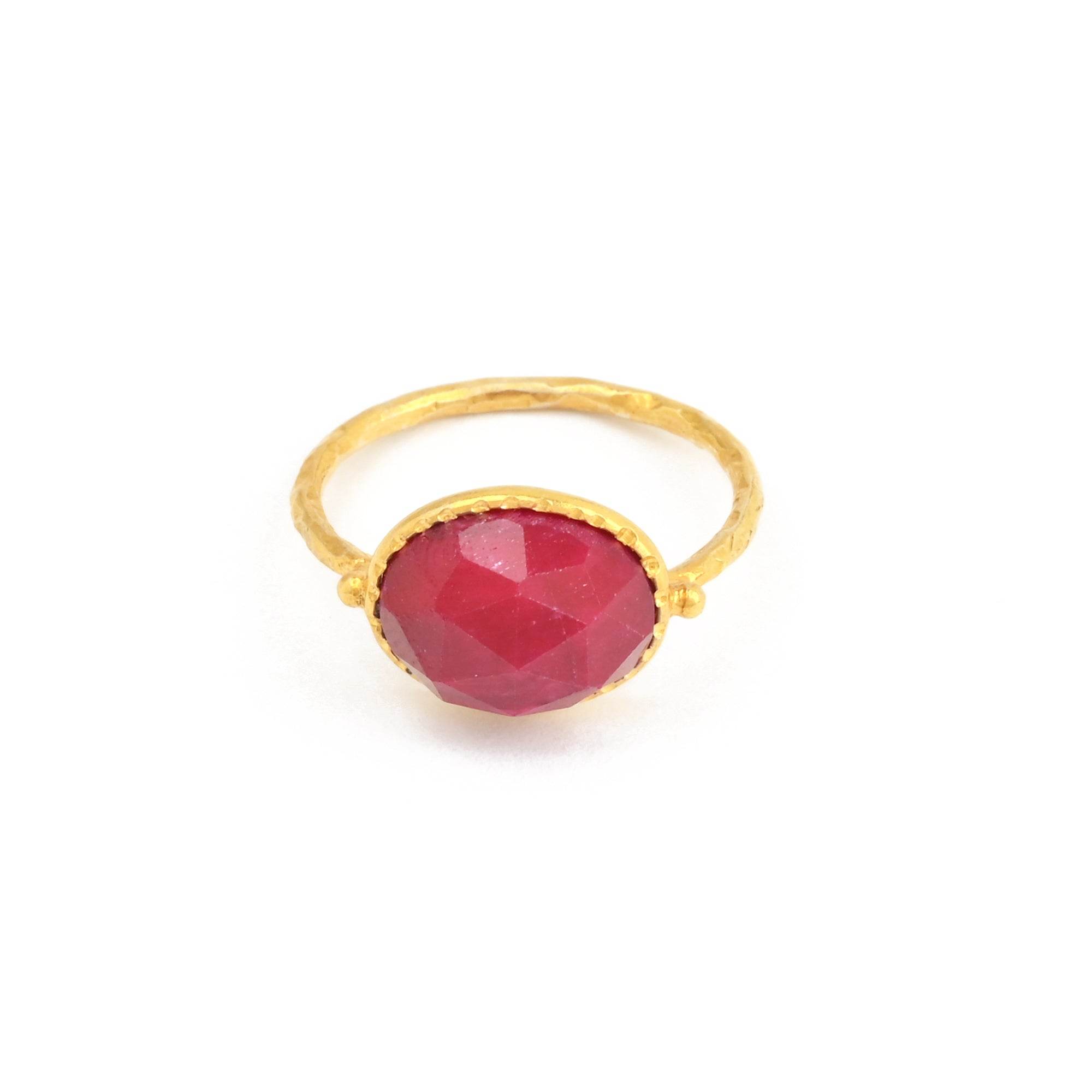 Ruby Gemstone Statement Ring - La Vitá Jewels