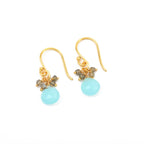 Aqua Chalcedony with Labradorite Beads Earring - La Vitá Jewels
