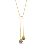 Dual Labradorite Lariat Necklaces