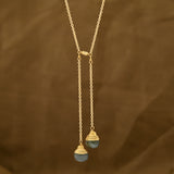 Dual Labradorite Lariat Necklaces
