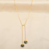 Dual Labradorite Lariat Necklaces
