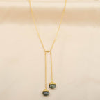 Lariat Style Labradorite Necklace - La Vitá Jewels