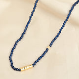 Dark Blue Beads Necklaces
