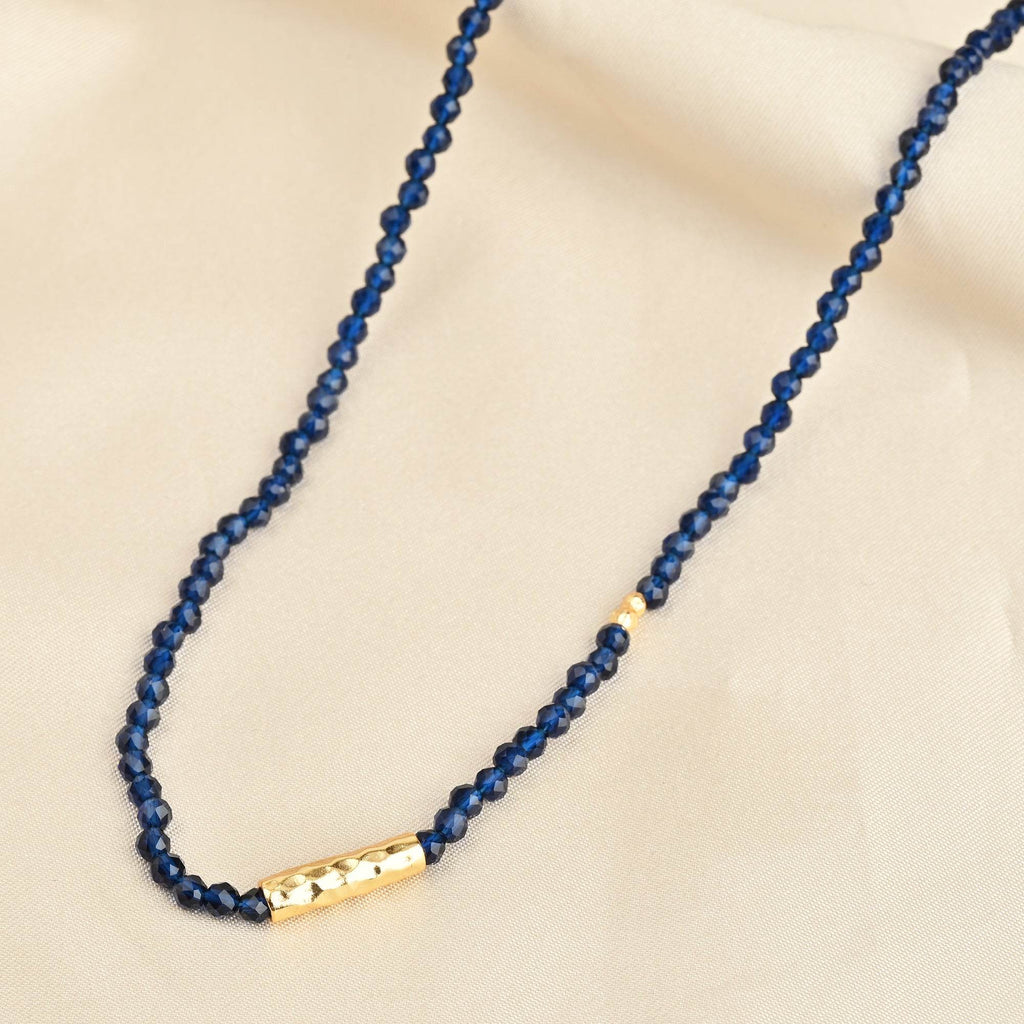 Dark Blue Beads Necklaces - La Vitá Jewels
