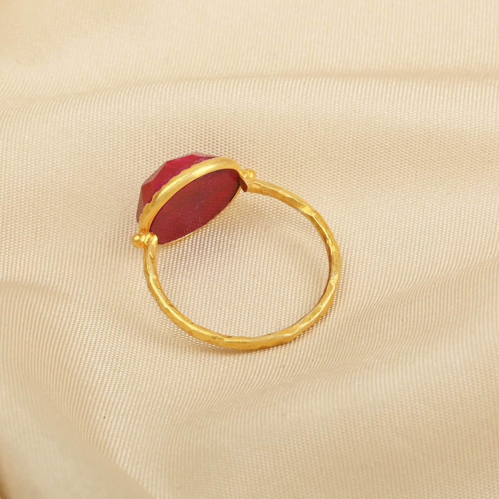 Ruby Gemstone Statement Ring - La Vitá Jewels
