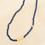 Dark Blue Beads Necklaces - La Vitá Jewels