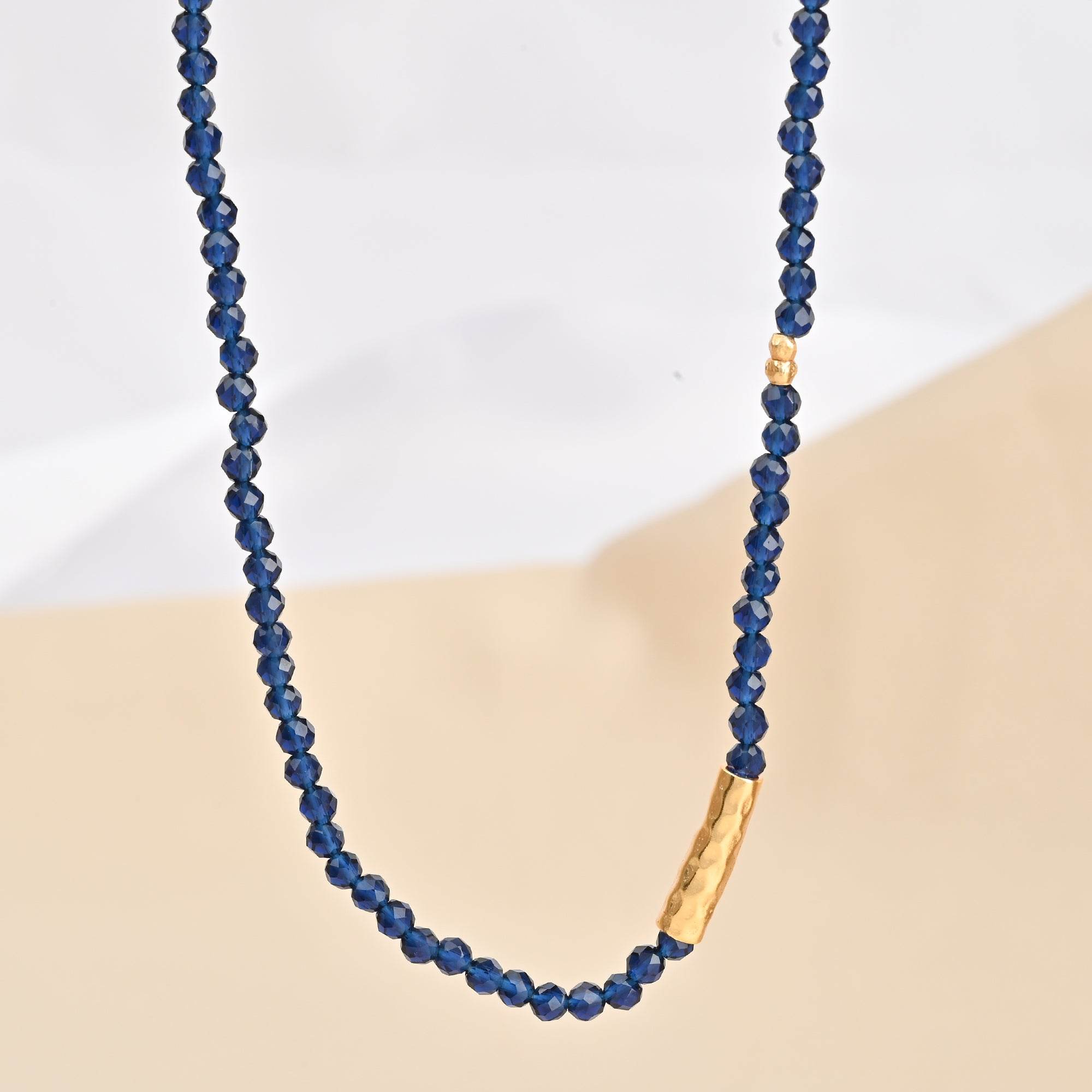 Dark Blue Beads Necklaces - La Vitá Jewels