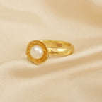 Sterling Silver Pearl Gemstone Statement Rings - La Vitá Jewels
