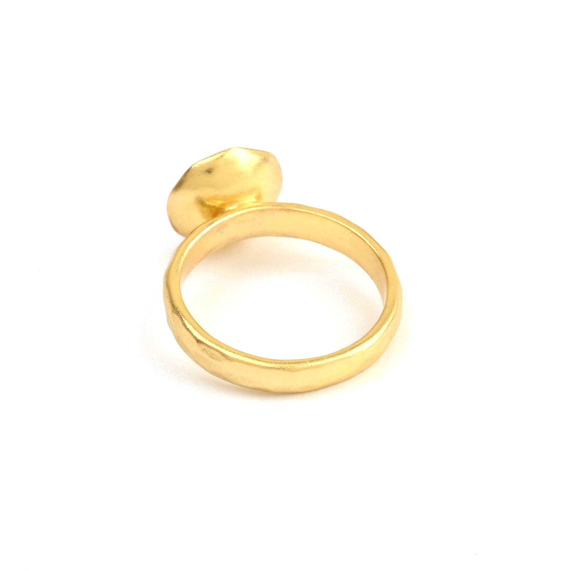 Sterling Silver Pearl Gemstone Statement Rings - La Vitá Jewels