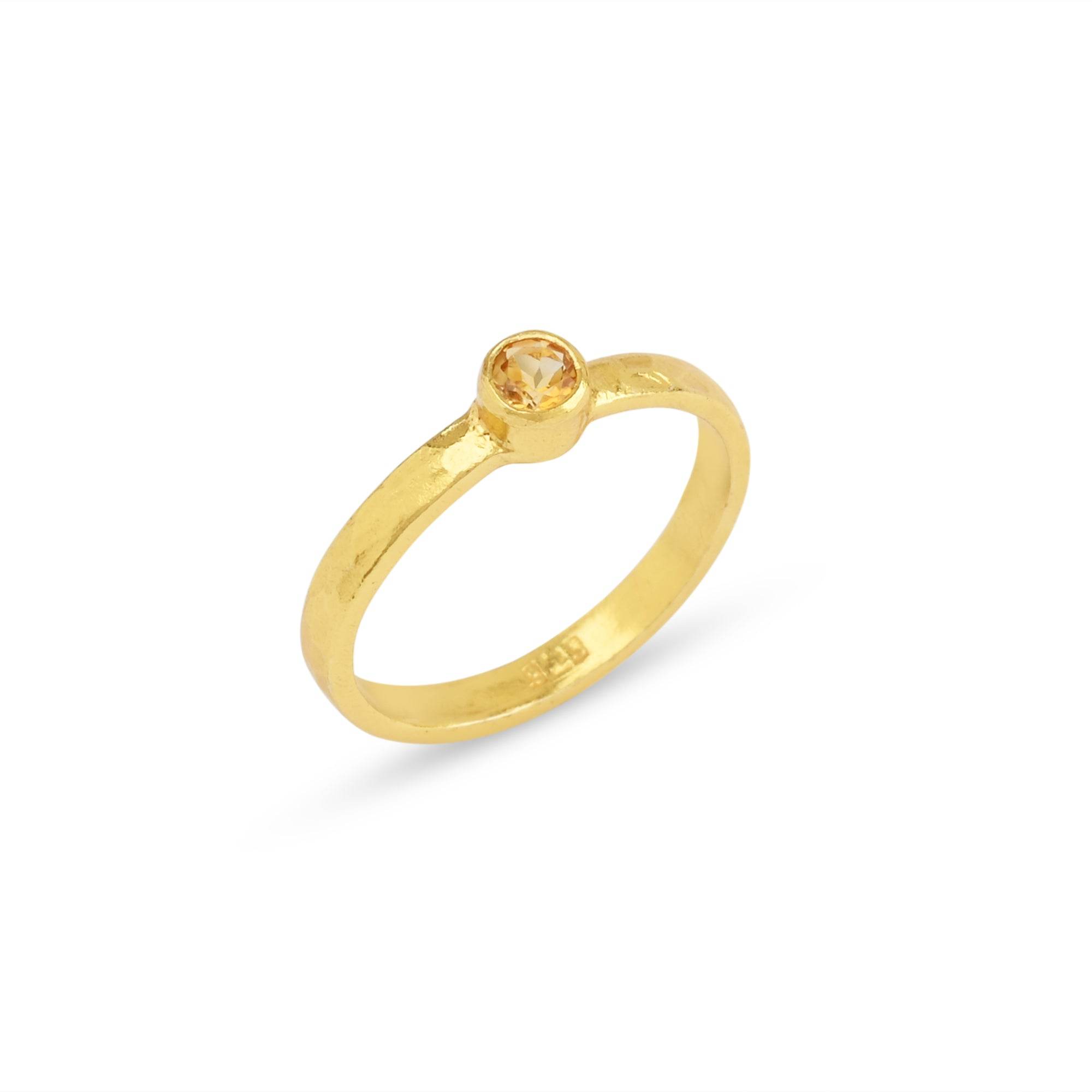 Citrine, Peridot, and Iolite Gemstone Rings in Sterling Silver - La Vitá Jewels