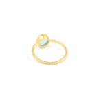 Sterling Silver Aqua Chalcedony Minimalist Rings - La Vitá Jewels