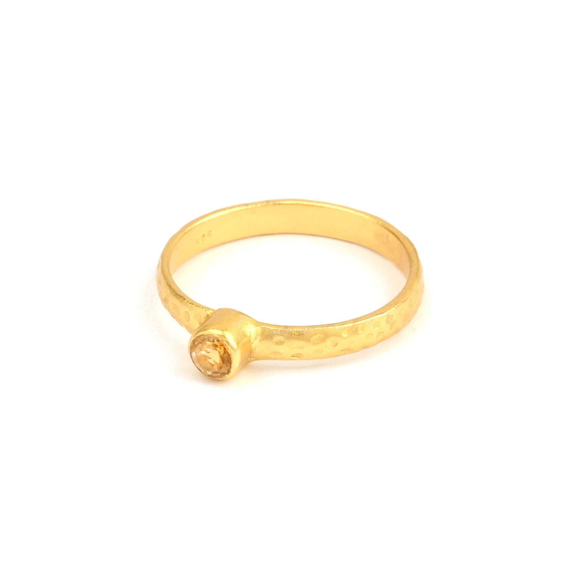 Citrine, Peridot, and Iolite Gemstone Rings in Sterling Silver - La Vitá Jewels
