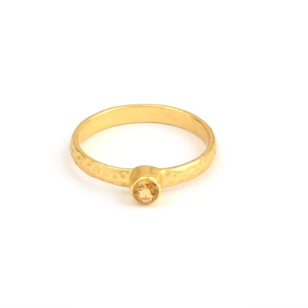 Citrine, Peridot, and Iolite Gemstone Rings in Sterling Silver - La Vitá Jewels