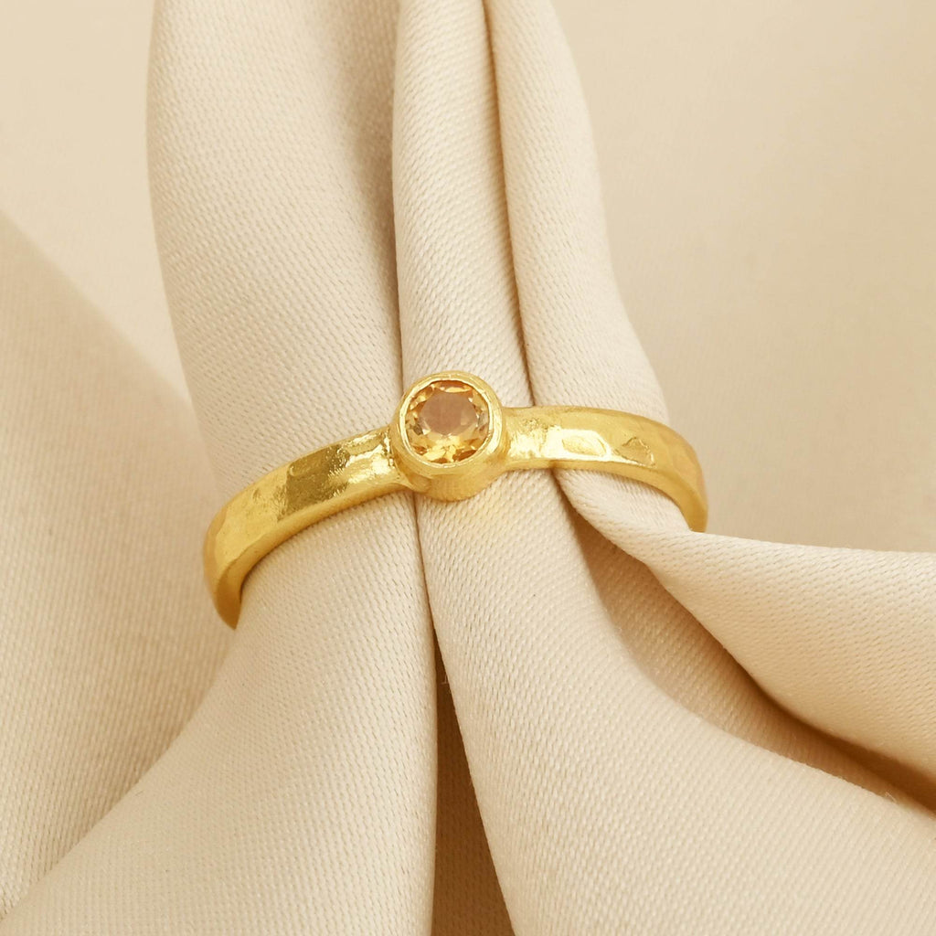 Citrine, Peridot, and Iolite Gemstone Rings in Sterling Silver - La Vitá Jewels