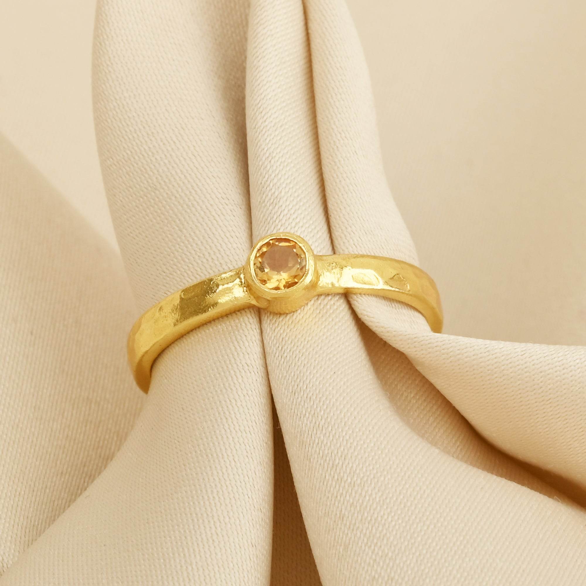 Citrine, Peridot, and Iolite Gemstone Rings in Sterling Silver - La Vitá Jewels