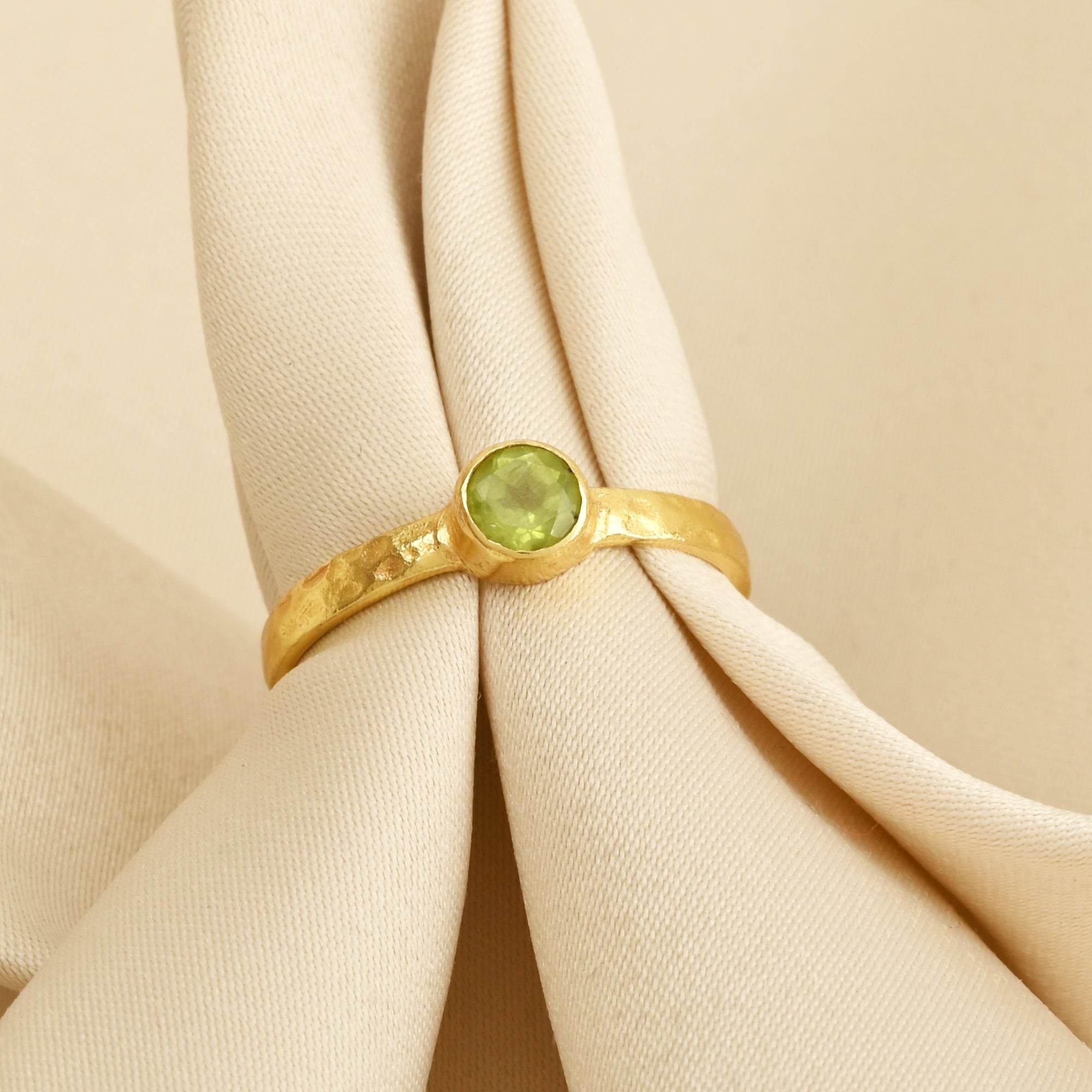 Citrine, Peridot, and Iolite Gemstone Rings in Sterling Silver - La Vitá Jewels
