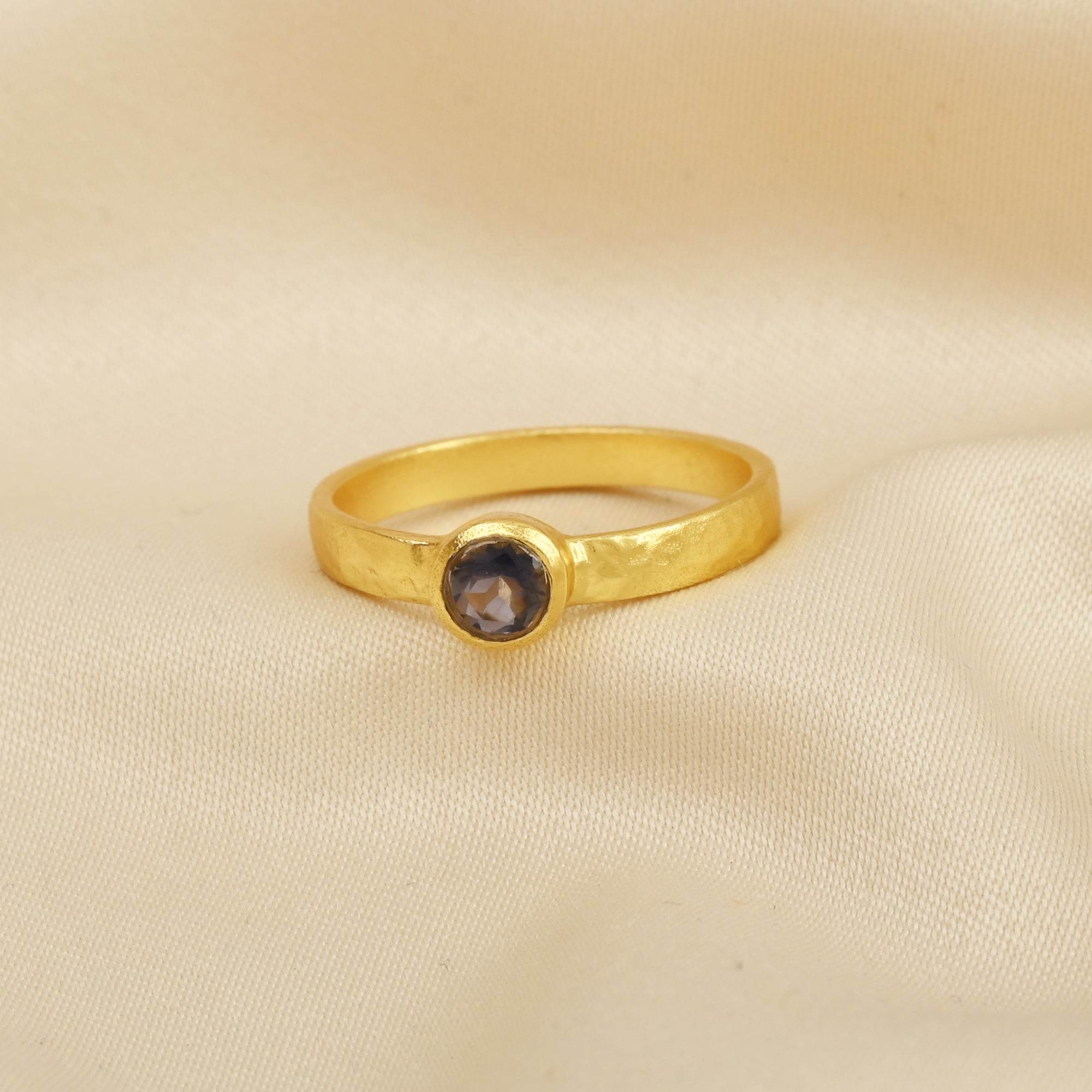 Citrine, Peridot, and Iolite Gemstone Rings in Sterling Silver - La Vitá Jewels
