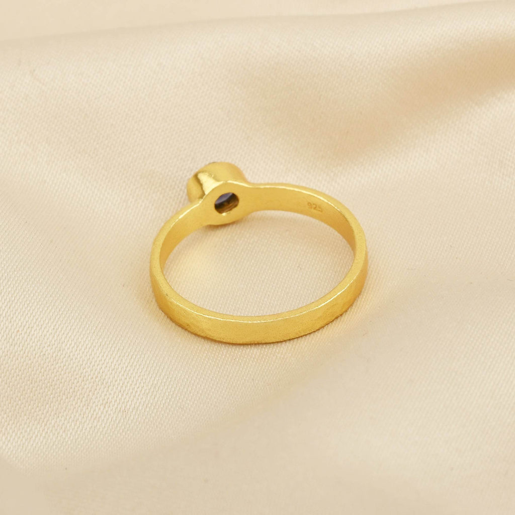 Citrine, Peridot, and Iolite Gemstone Rings in Sterling Silver - La Vitá Jewels