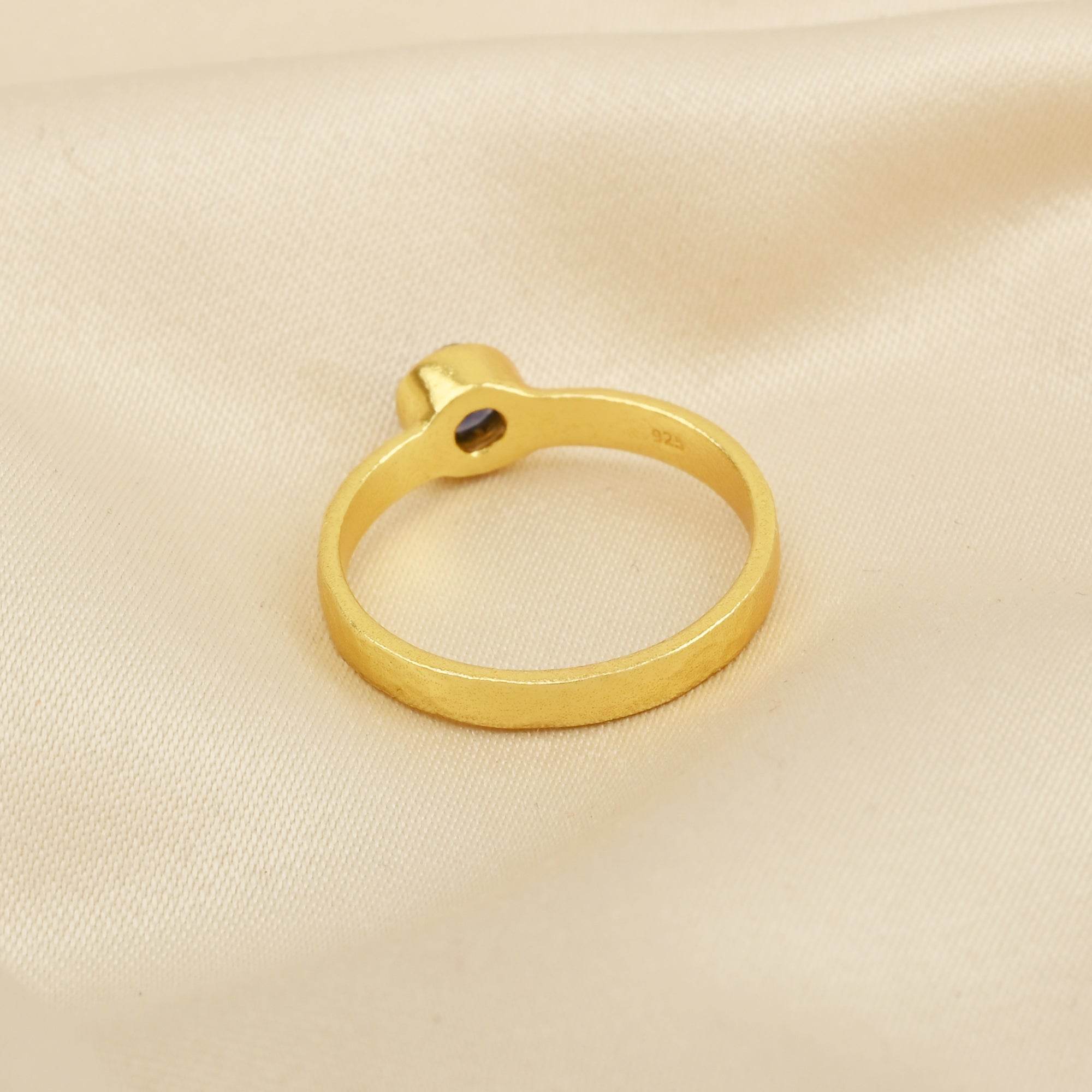 Citrine, Peridot, and Iolite Gemstone Rings in Sterling Silver - La Vitá Jewels