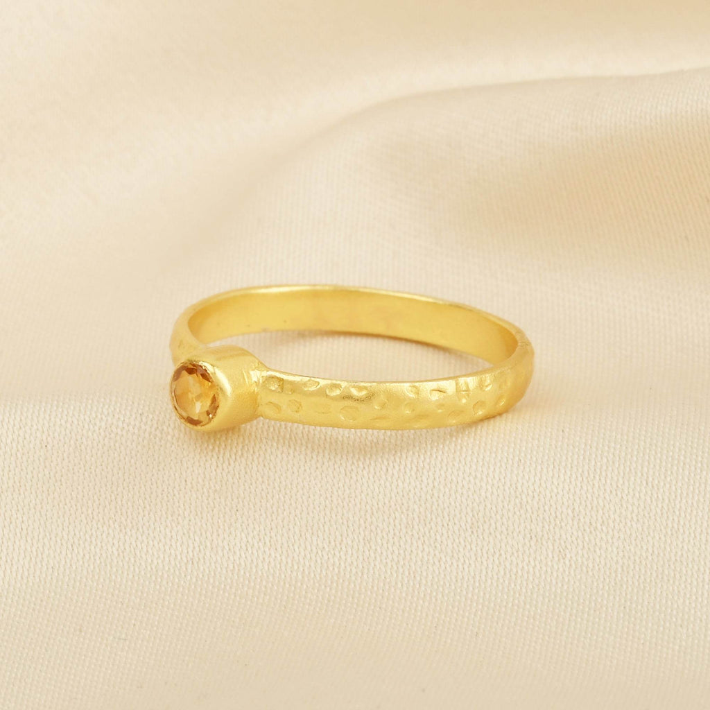 Citrine, Peridot, and Iolite Gemstone Rings in Sterling Silver - La Vitá Jewels