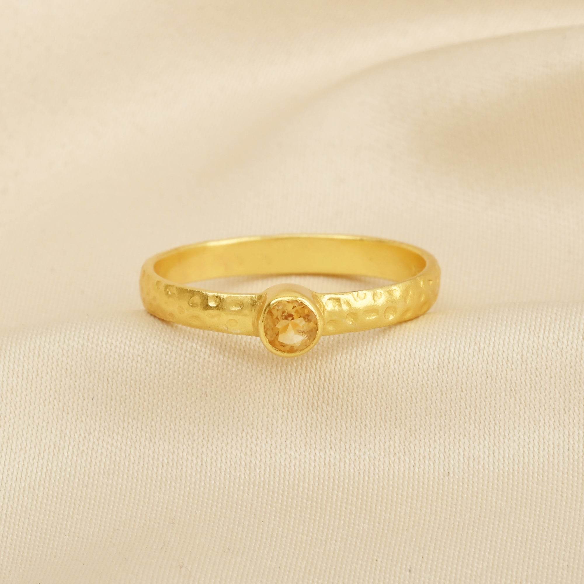 Citrine, Peridot, and Iolite Gemstone Rings in Sterling Silver - La Vitá Jewels