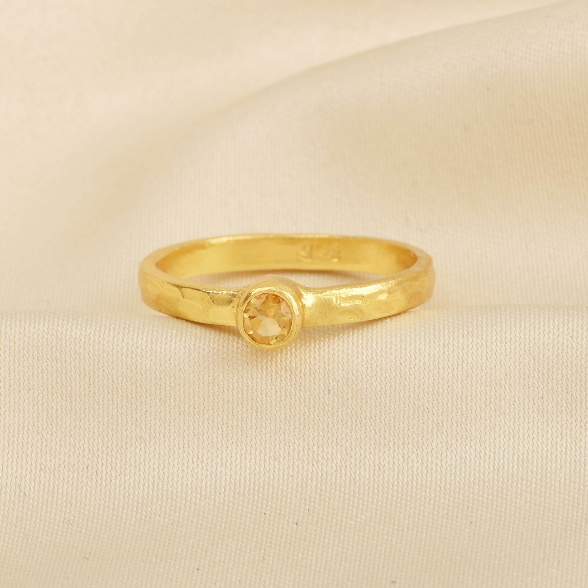 Citrine, Peridot, and Iolite Gemstone Rings in Sterling Silver - La Vitá Jewels