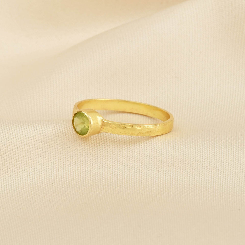 Citrine, Peridot, and Iolite Gemstone Rings in Sterling Silver - La Vitá Jewels