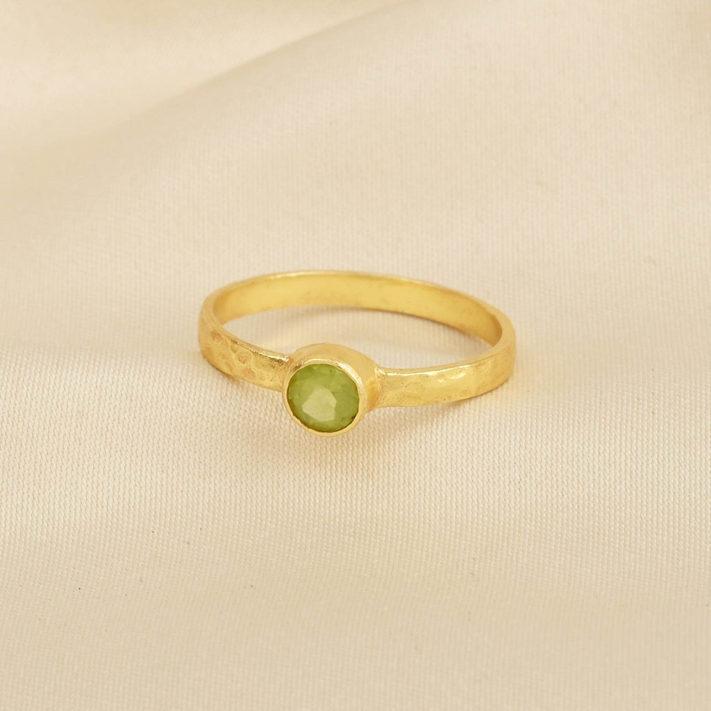 Citrine, Peridot, and Iolite Gemstone Rings in Sterling Silver - La Vitá Jewels