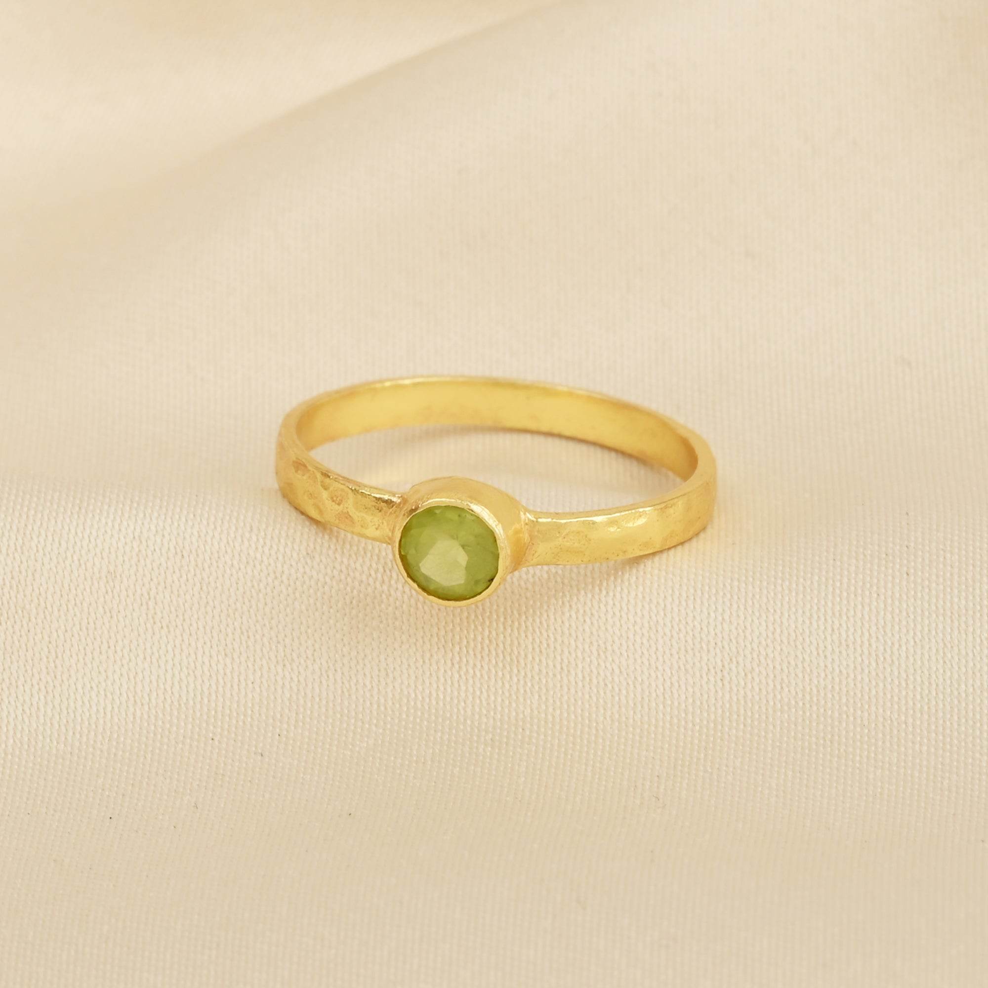 Citrine, Peridot, and Iolite Gemstone Rings in Sterling Silver - La Vitá Jewels