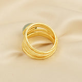 Pearl, Aquamarine, Black Onyx Statement Ring