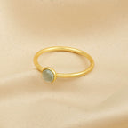 Ruby, Labradorite, White CZ, and Blue Topaz Minimalist Rings - La Vitá Jewels