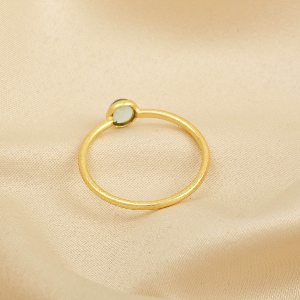 Ruby, Labradorite, White CZ, and Blue Topaz Minimalist Rings - La Vitá Jewels
