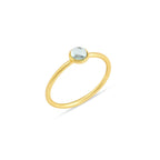 Ruby, Labradorite, White CZ, and Blue Topaz Minimalist Rings - La Vitá Jewels