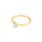 Ruby, Labradorite, White CZ, and Blue Topaz Minimalist Rings - La Vitá Jewels