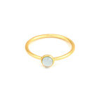 Ruby, Labradorite, White CZ, and Blue Topaz Minimalist Rings - La Vitá Jewels