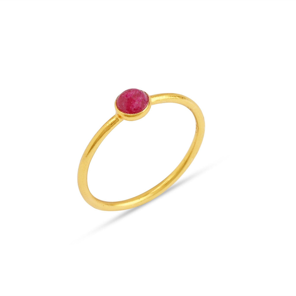 Sterling Silver Multi Gemstone Minimalist Rings - La Vitá Jewels