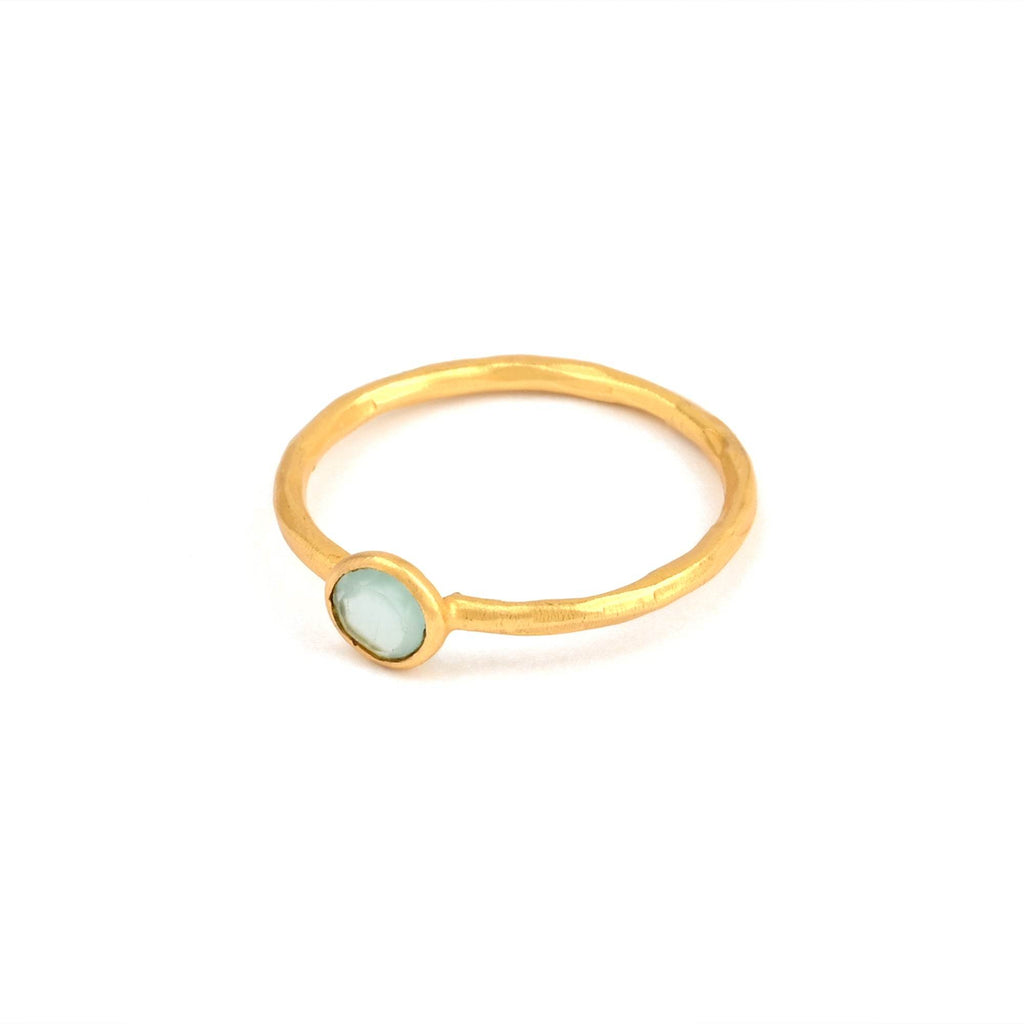 Sterling Silver Multi Gemstone Minimalist Rings - La Vitá Jewels