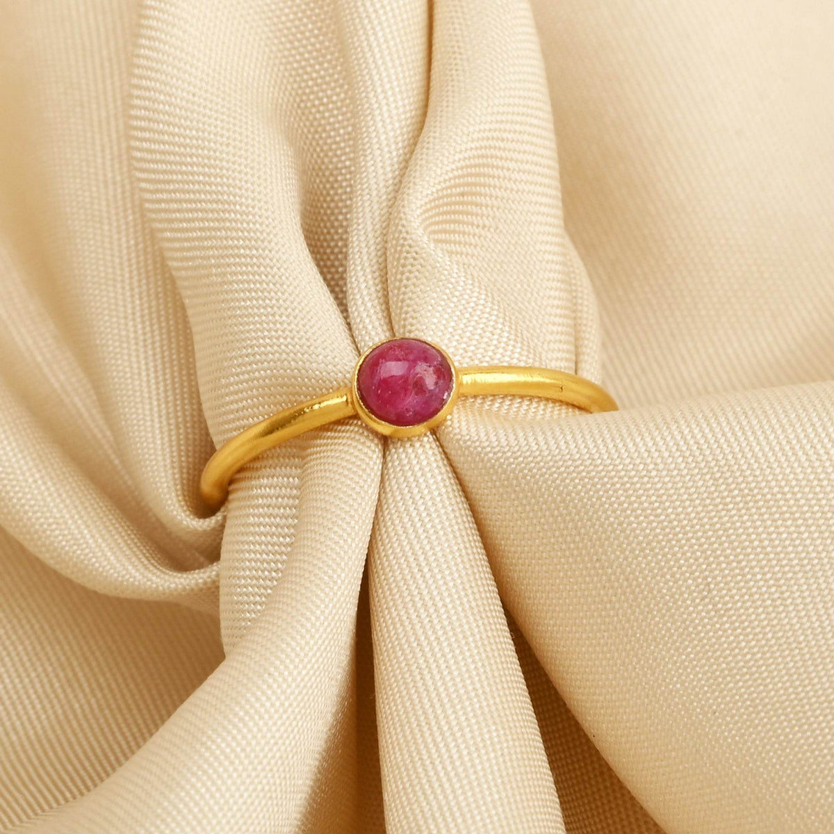 Sterling Silver Multi Gemstone Minimalist Rings - La Vitá Jewels